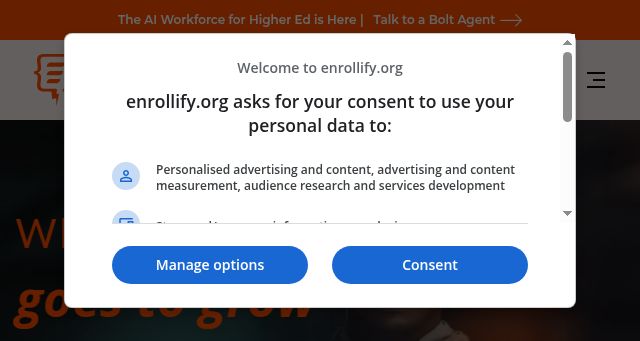 Screenshot of enrollify.org