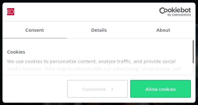 Screenshot of eoexecutives.com