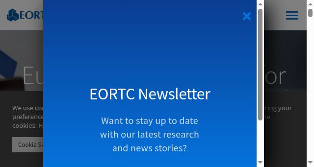 Screenshot of eortc.org
