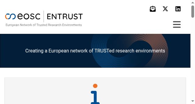 Screenshot of eosc-entrust.eu