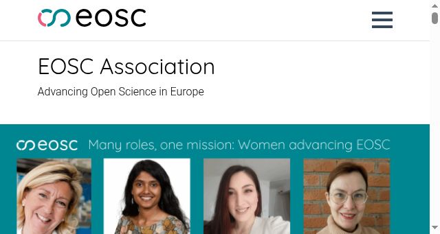 Screenshot of eosc.eu