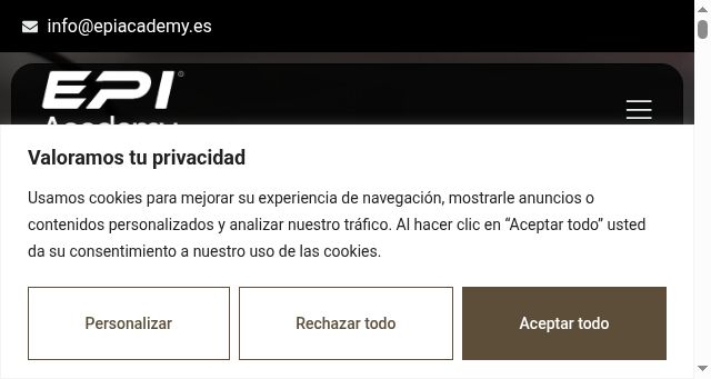 Screenshot of epiacademy.es