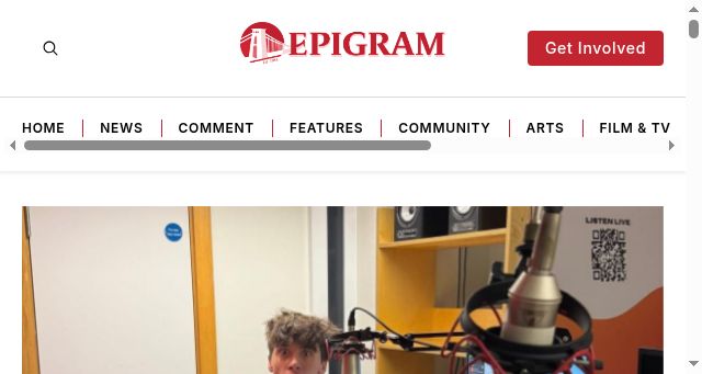 Screenshot of epigram.org.uk