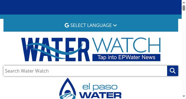 Screenshot of epwaterwatch.org