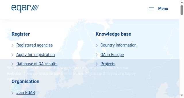 Screenshot of eqar.eu