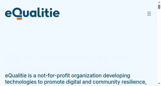 Screenshot of equalitie.org
