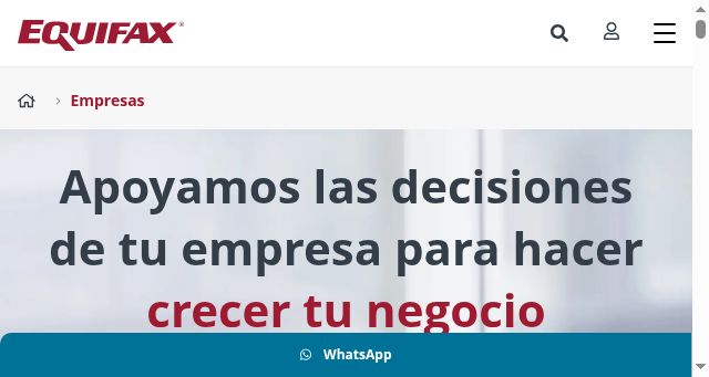 Screenshot of equifax.com.ar