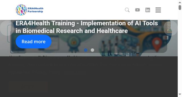 Screenshot of era4health.eu