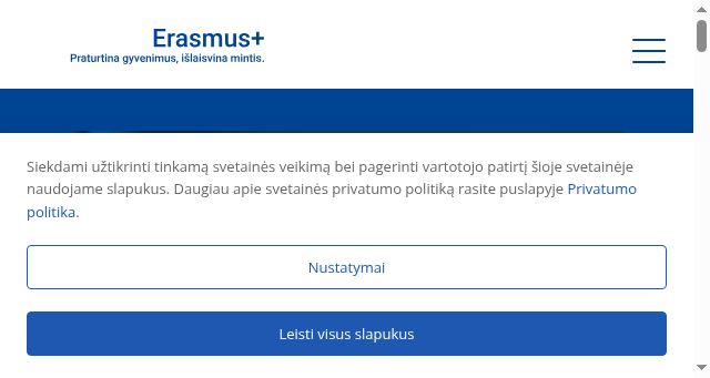 Screenshot of erasmus-plius.lt