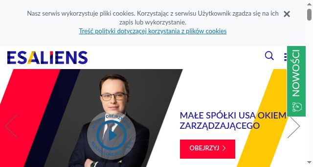 Screenshot of esaliens.pl