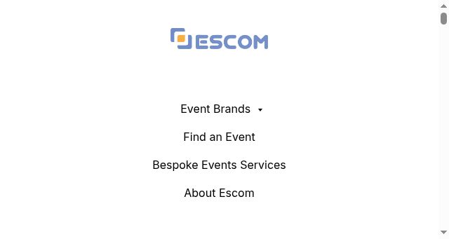 Screenshot of escom-events.com