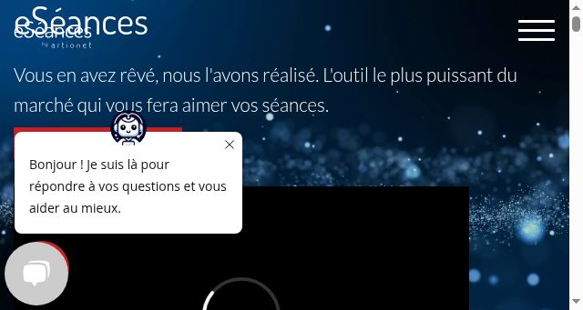 Screenshot of eseances.ch