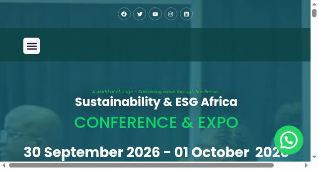 Screenshot of esgafricaconference.com