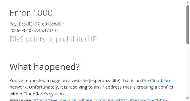 Screenshot of esperanza.life