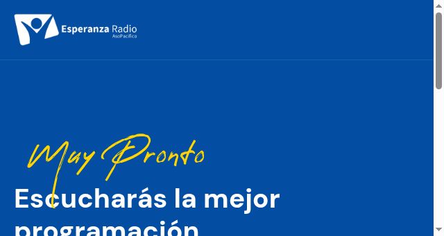 Screenshot of esperanzaradioasopacifico.org