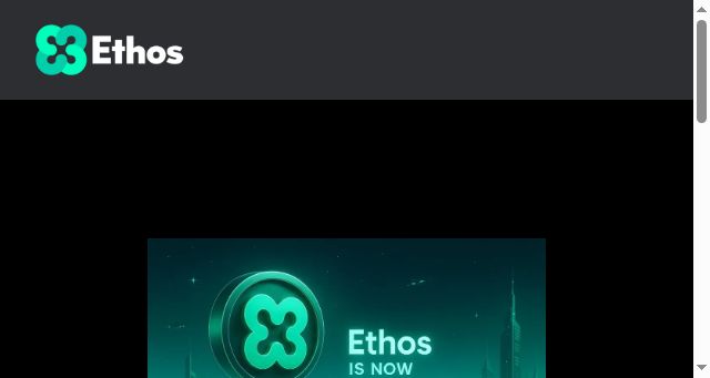 Screenshot of ethos.io