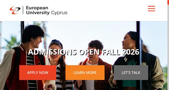 Screenshot of euc.ac.cy
