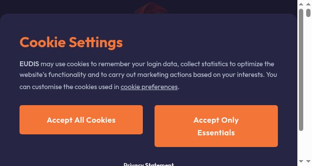 Screenshot of eudis-matchmaking.eu