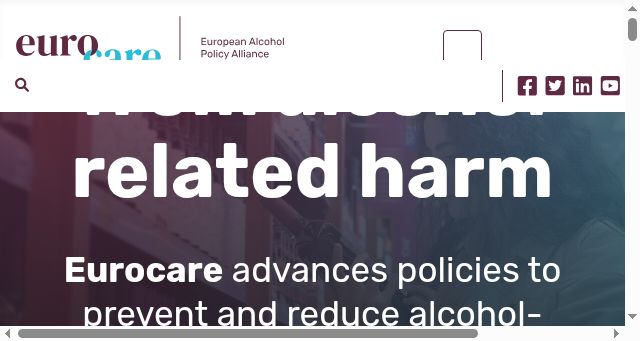Screenshot of eurocare.org