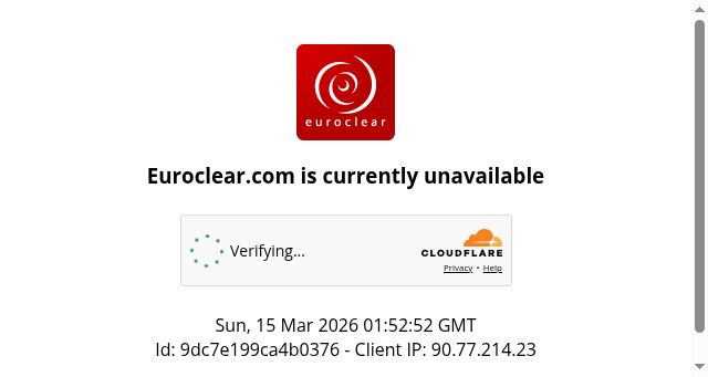 Screenshot of euroclear.com