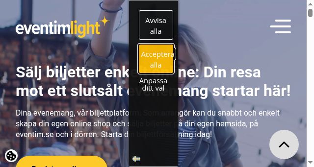 Screenshot of eventim-light.se