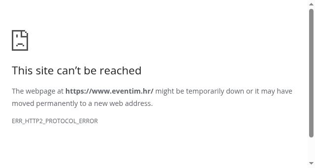 Screenshot of eventim.hr