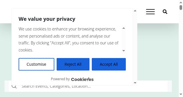 Screenshot of eventsnotification.com