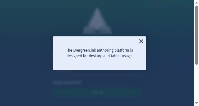 Screenshot of evergreen.ink