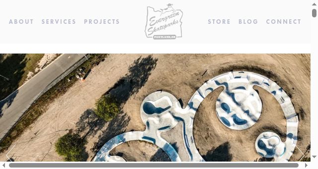 Screenshot of evergreenskateparks.com
