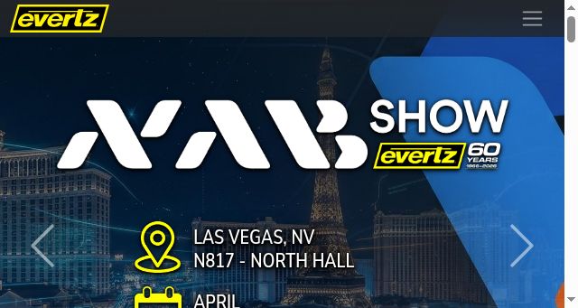Screenshot of evertz.com