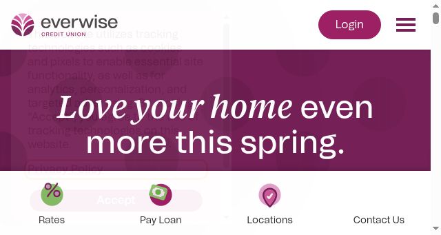 Screenshot of everwisecu.com
