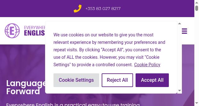 Screenshot of everywhereenglish.eu