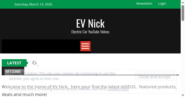 Screenshot of evnick.com