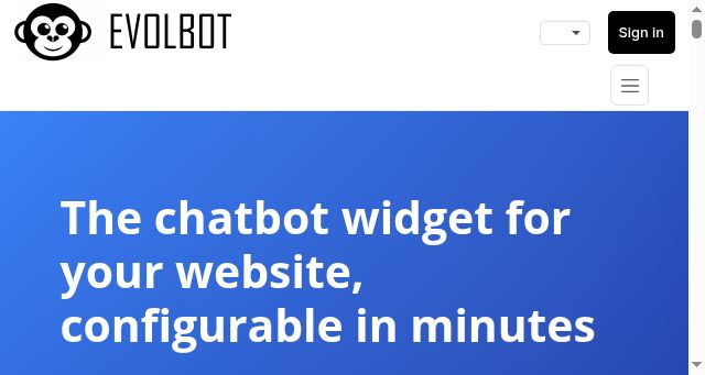 Screenshot of evolbot.com