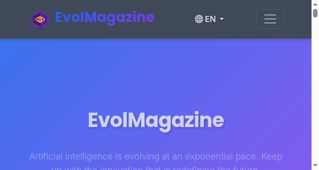 Screenshot of evolmagazine.com