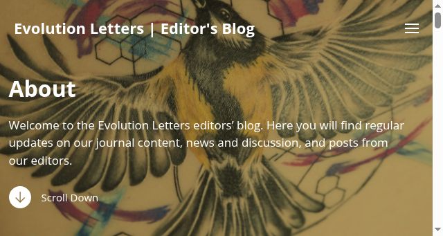 Screenshot of evolutionletters.net