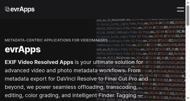 Screenshot of evrapp.cloud
