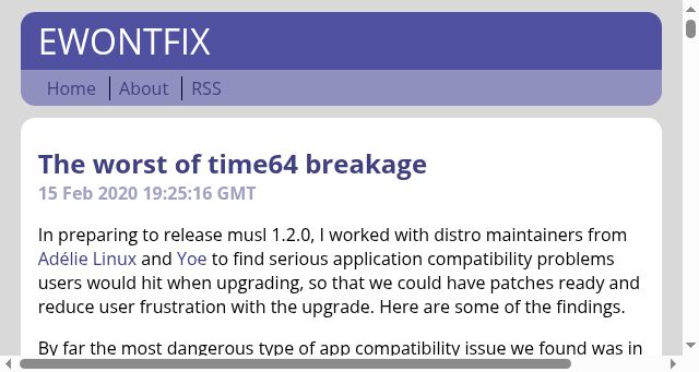 Screenshot of ewontfix.com