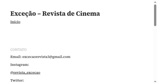 Screenshot of excecaorevistadecinema.com