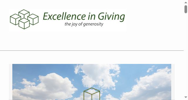 Screenshot of excellenceingiving.com