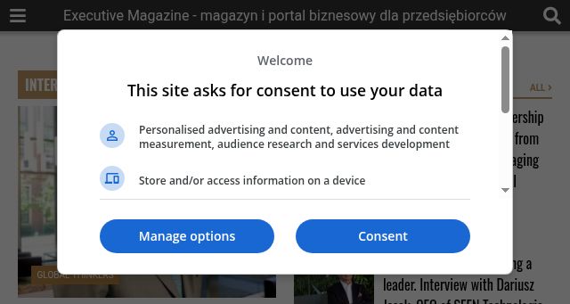 Screenshot of executivemagazine.pl
