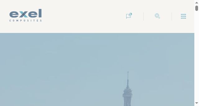Screenshot of exelcomposites.com
