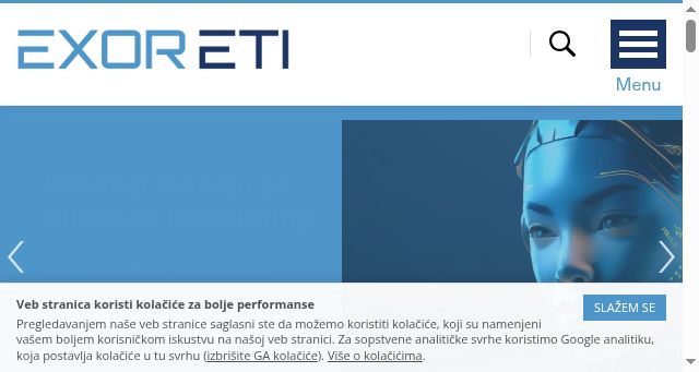 Screenshot of exor-eti.rs