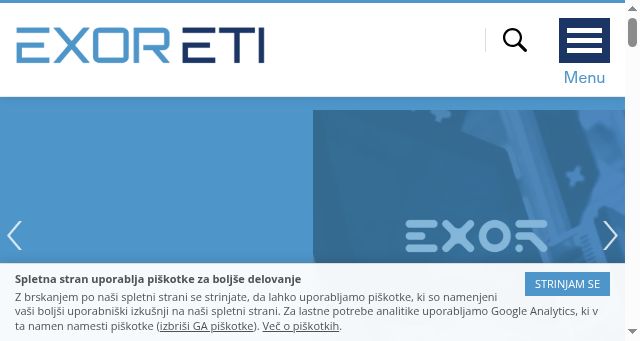 Screenshot of exor-eti.si