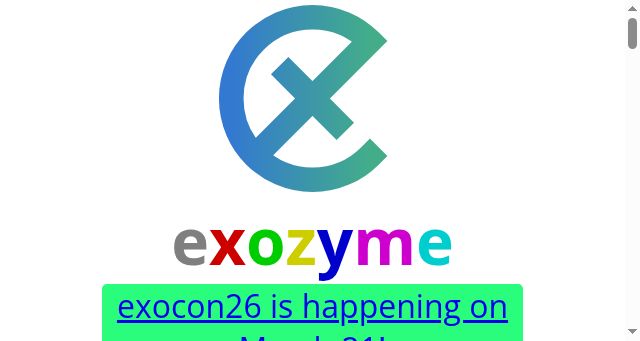 Screenshot of exozy.me