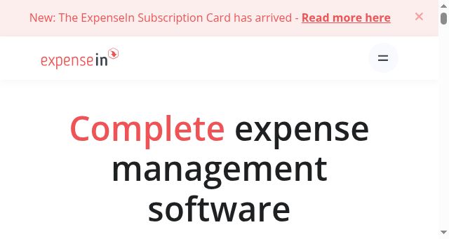 Screenshot of expensein.com