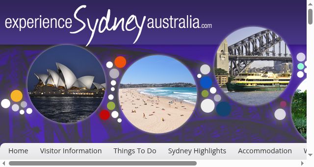 Screenshot of experiencesydneyaustralia.com