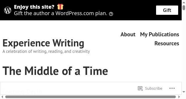 Screenshot of experiencewriting.com