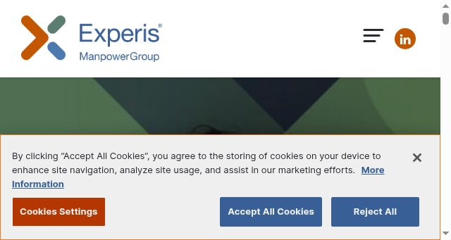 Screenshot of experis.com.au