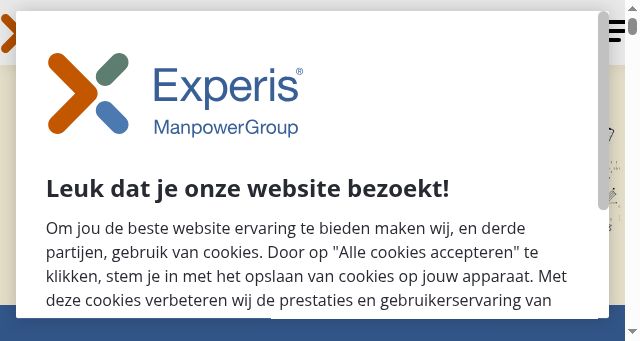 Screenshot of experis.nl